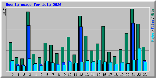 Hourly usage for July 2026